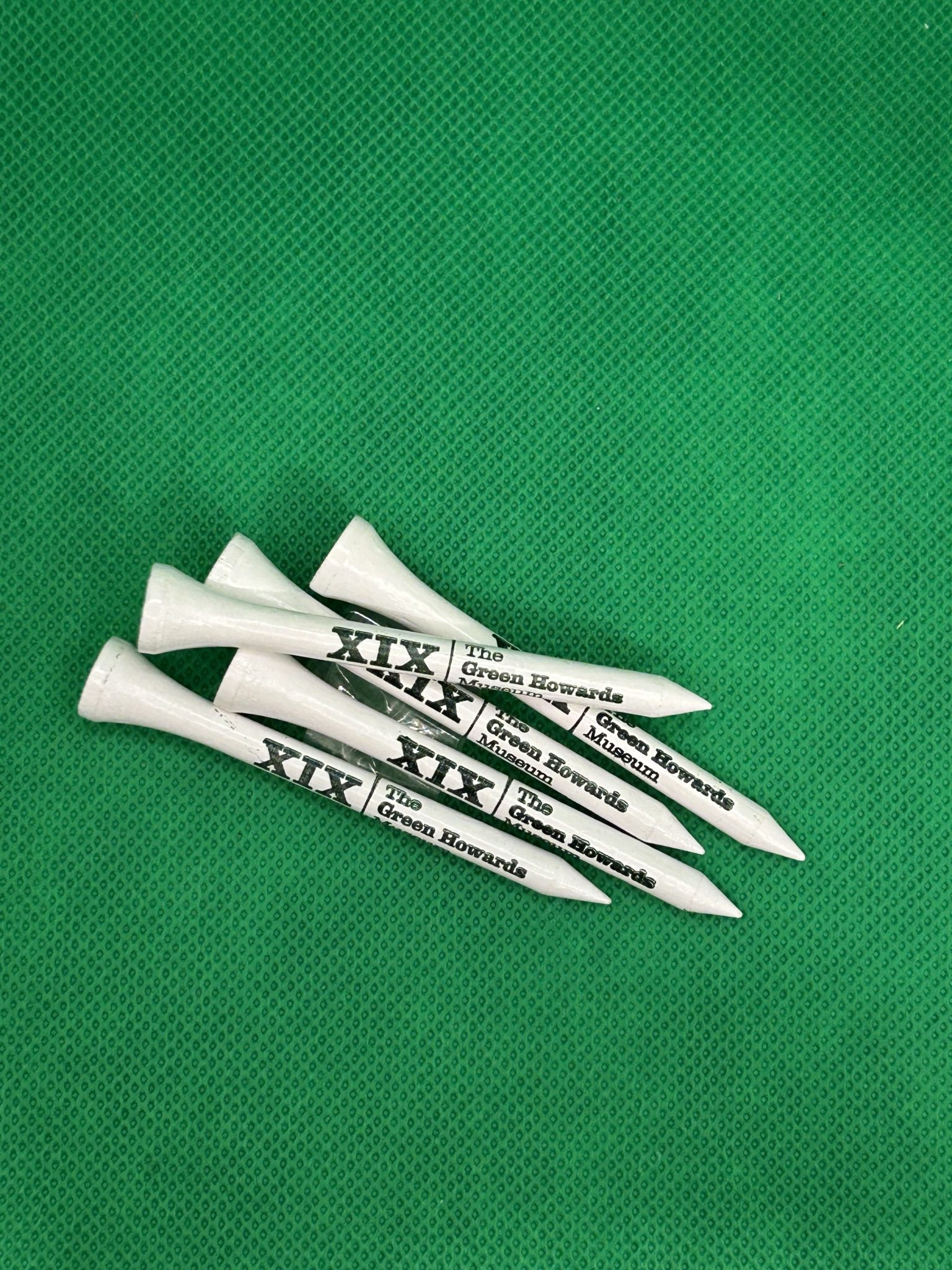 Golf Tees with XIX The Green Howards Museum printed on the side